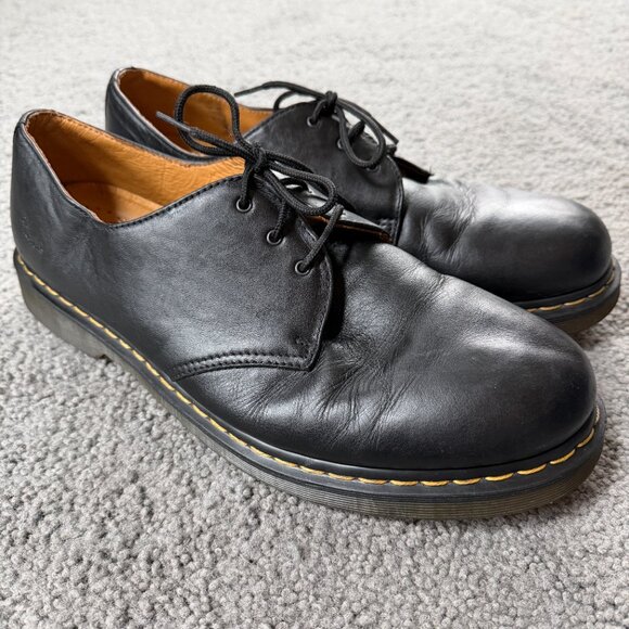 Dr. Martens 1461 Smooth Leather Oxford Shoes Men's Size 14 -3 hole Black - VGUC - Picture 2 of 13